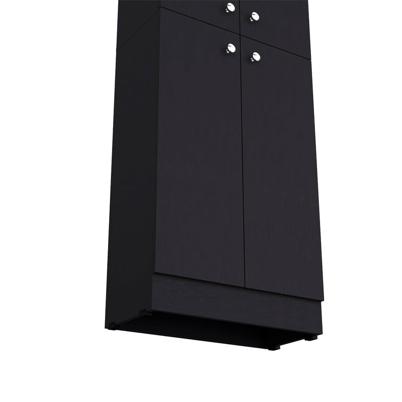 Pantry Cabinet Coahoma, Kitchen, Black-6