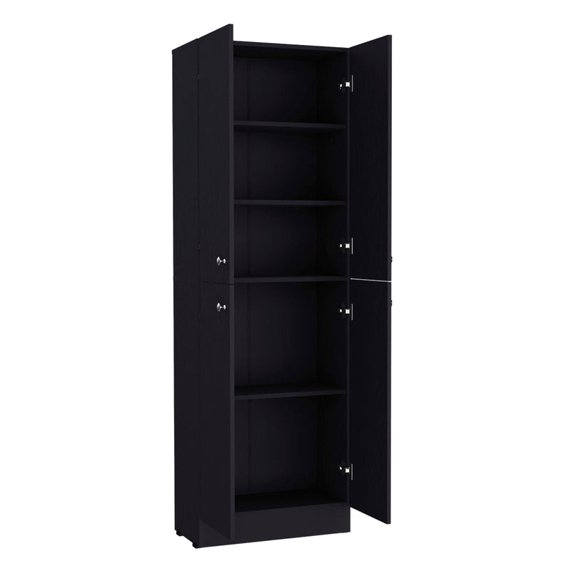 Pantry Cabinet Coahoma, Kitchen, Black-5