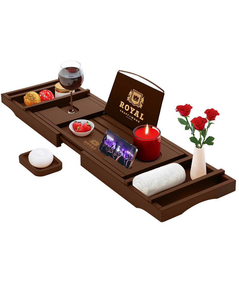 Bathtub Reading Tray Brown Color-0