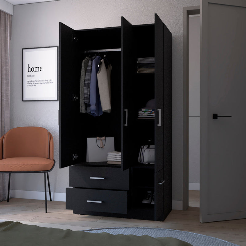 Four Door Armoire Crosby, Bedroom, Black-3