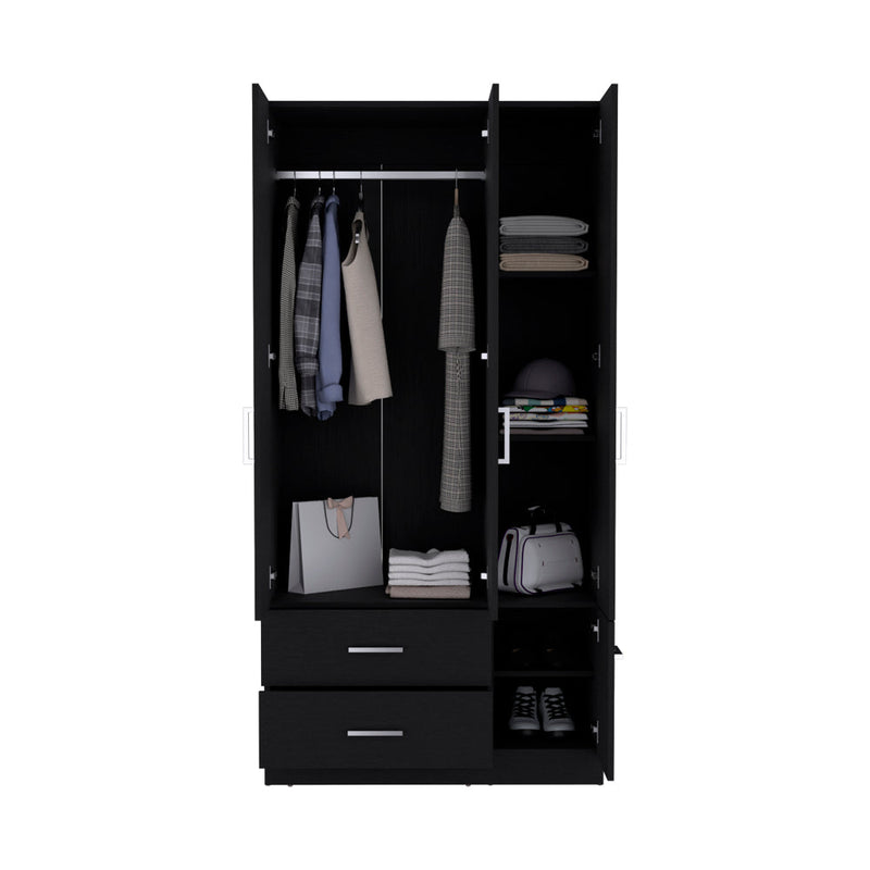 Four Door Armoire Crosby, Bedroom, Black-4