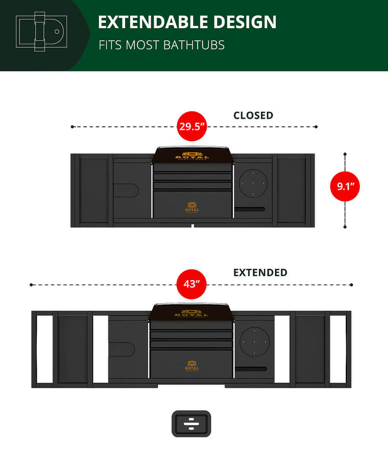 Black Bathtub Tray-2