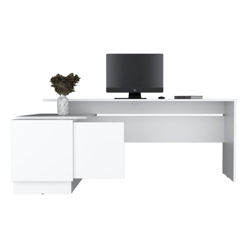 L-Shaped Desk Farrell, Office, White-4