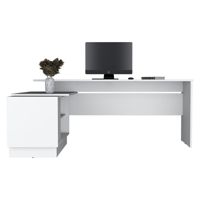 L-Shaped Desk Farrell, Office, White-3