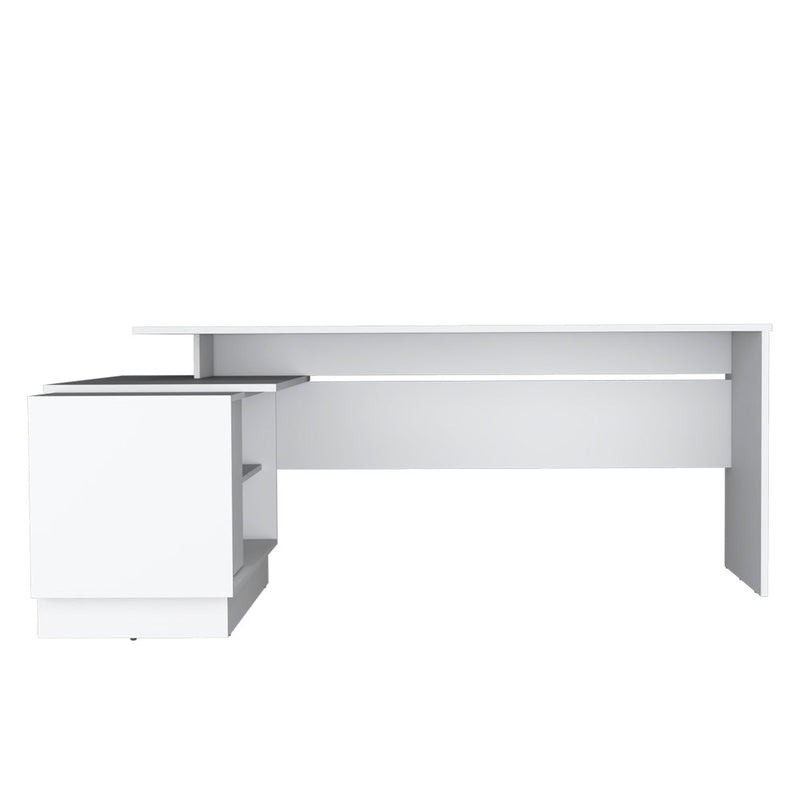 L-Shaped Desk Farrell, Office, White-2