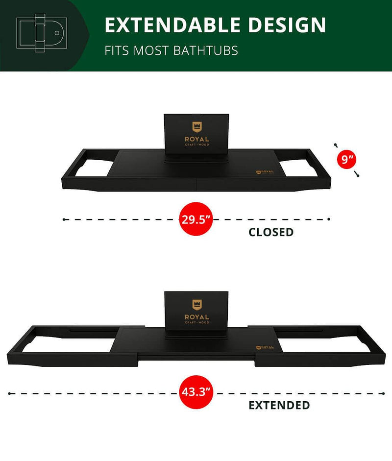 Bath Desk Tray Black-2