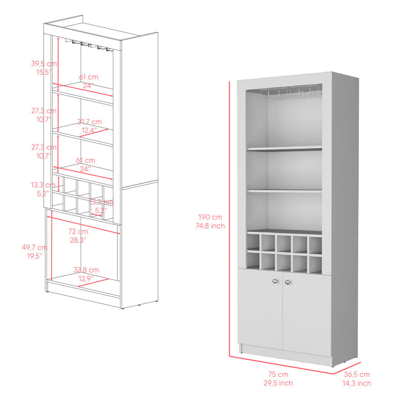 Bar Cabinet Nixon, Living Room, White-2