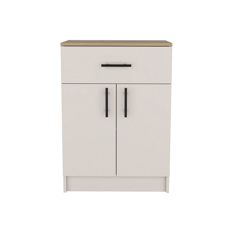 Pantry Cabinet Netal, Kitchen, Ivory / Natural Oak-2