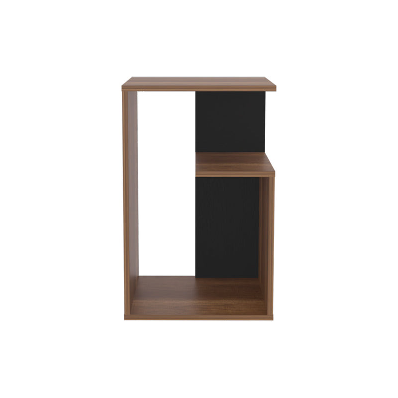 Side Table Sallis, Living Room, Walnut / Black-2