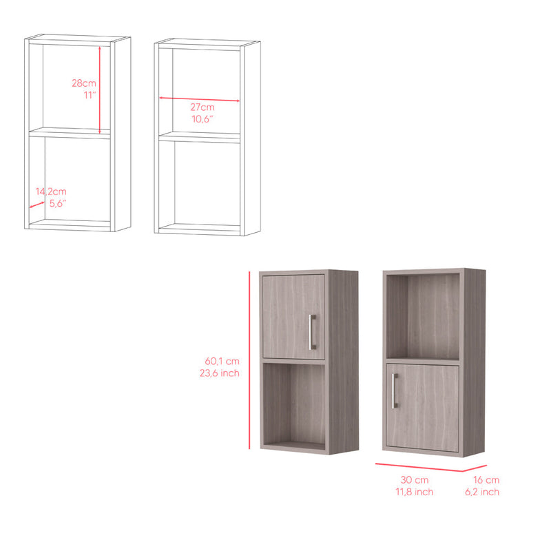 Medicine Cabinet Florence, Bathroom, White Oak-2