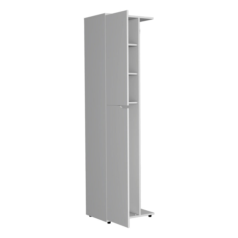 Broom Storage Closet Edmond, Kitchen, White-6