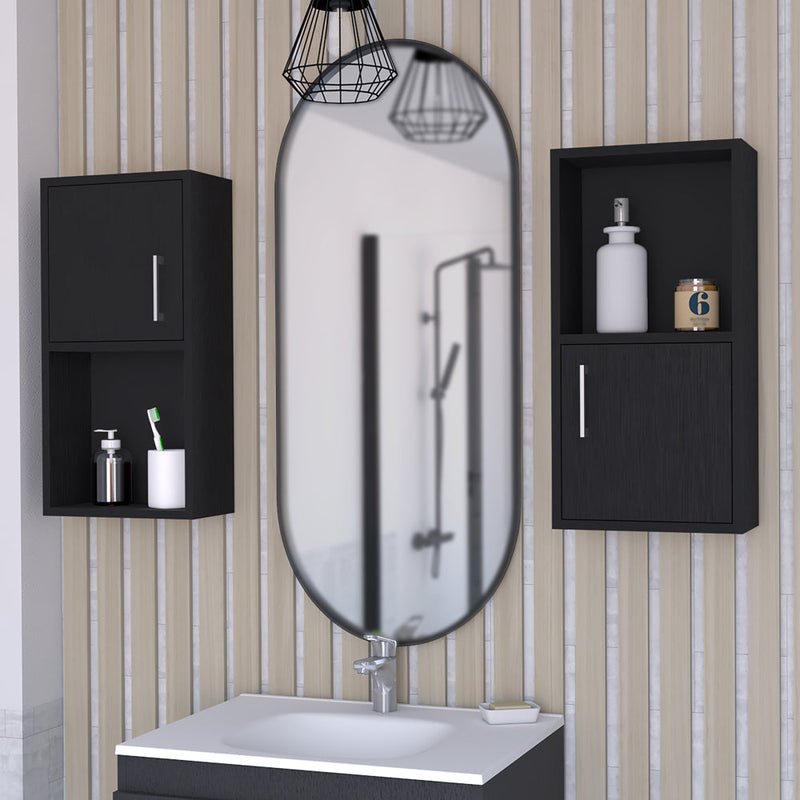 Medicine Cabinet Florence, Bathroom, Black-0