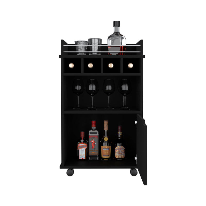 Bar Cart Kinsley, Living Room, Black-4