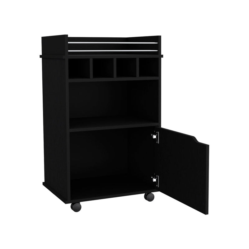 Bar Cart Kinsley, Living Room, Black-6