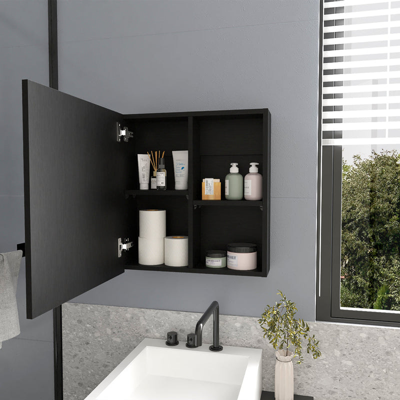 Medicine Cabinet Clayton, Bathroom, Black-1