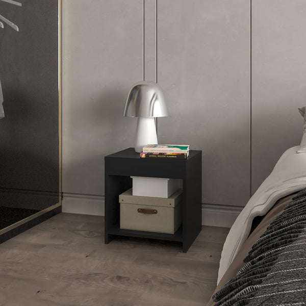 Nightstand Elaine, Bedroom, Black-0