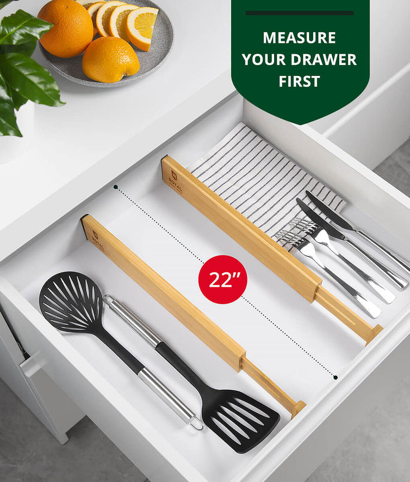 Expandable Drawer Dividers Set of 4 Natural Color-7