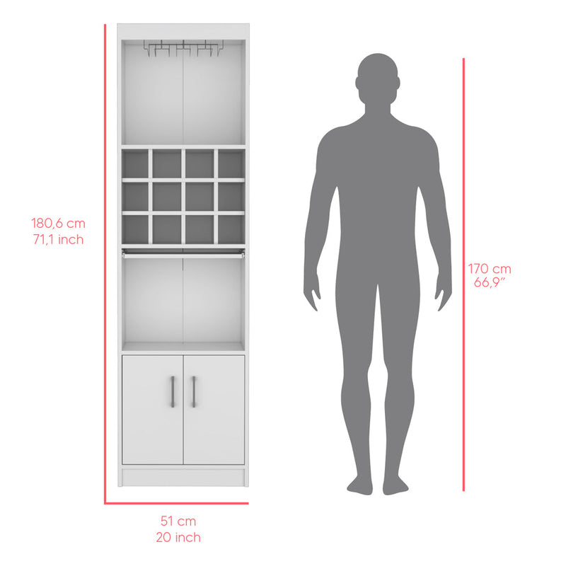 Bar Cabinet Fulton, Living Room, White-7