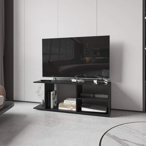 Entertainment Center Barton, Living Room, Black-0