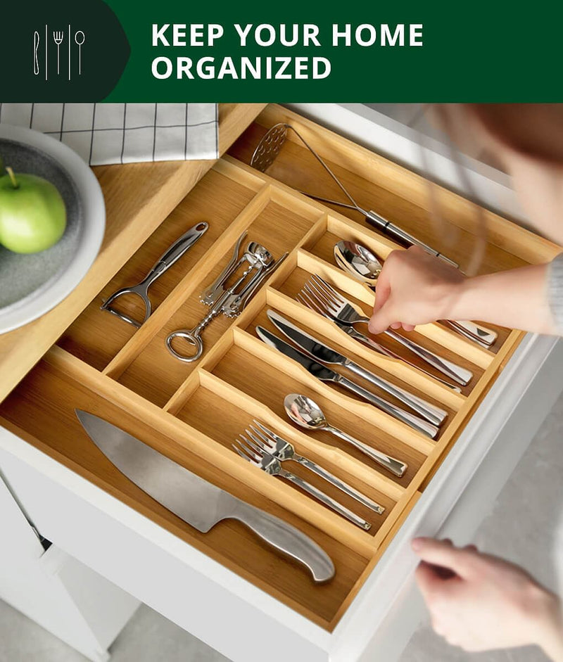 Silverware Drawer Organizer 9 Slots-6