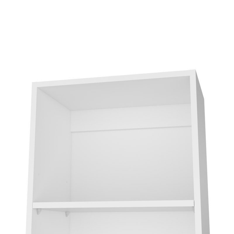 Bookcase XS Benzoni, Slim Design and Spacious Display, White Finish-6