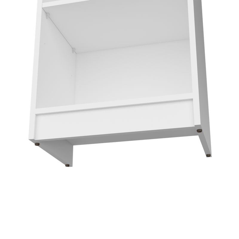 Bookcase XS Benzoni, Slim Design and Spacious Display, White Finish-7