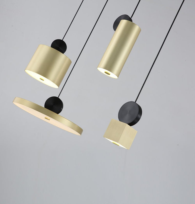 Synnove Pendant Lamp - Rectangular Canopy - Circular+Cube+Cylinder+Round-1