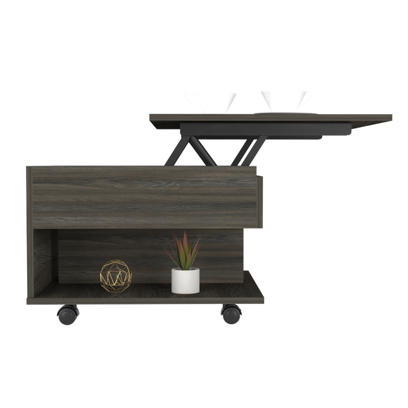 Lift Top Coffee Table Mercuri, Casters, Carbon Espresso Finish-4