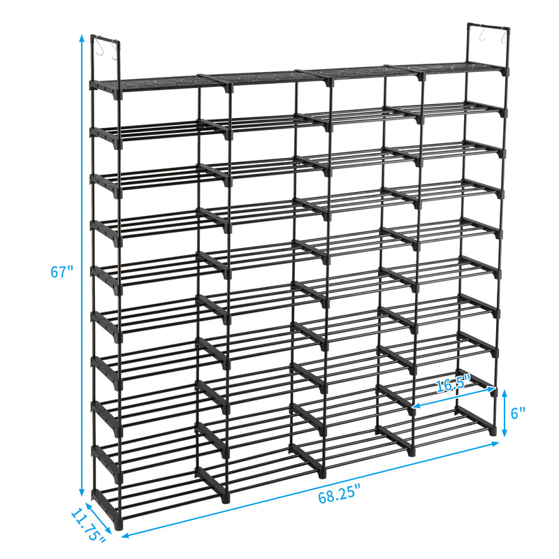 10 Tiers Shoe Rack Storage Organizer Shoe Shelf Organizer