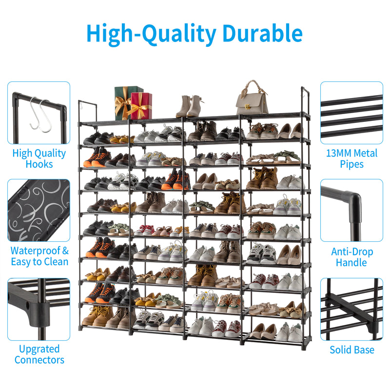 10 Tiers Shoe Rack Storage Organizer Shoe Shelf Organizer