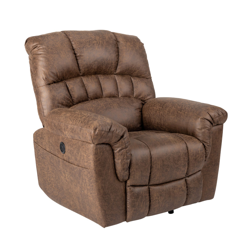 Tech Cloth With 8-Point Massage Heating Function Large Power Lift Lounge Chair Brown