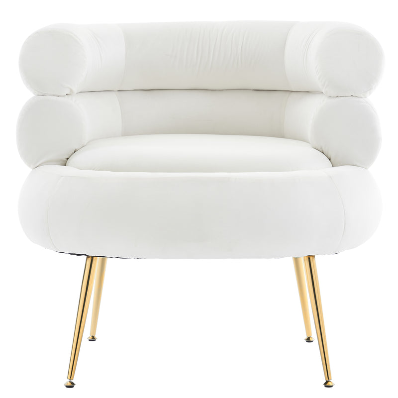 Velvet Indoor Armchair Beige