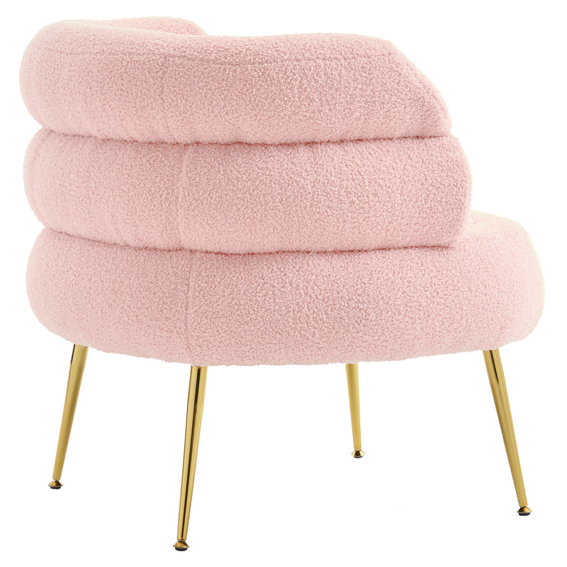 FCH Teddy Fleece Indoor Armchair With Pedals Pink