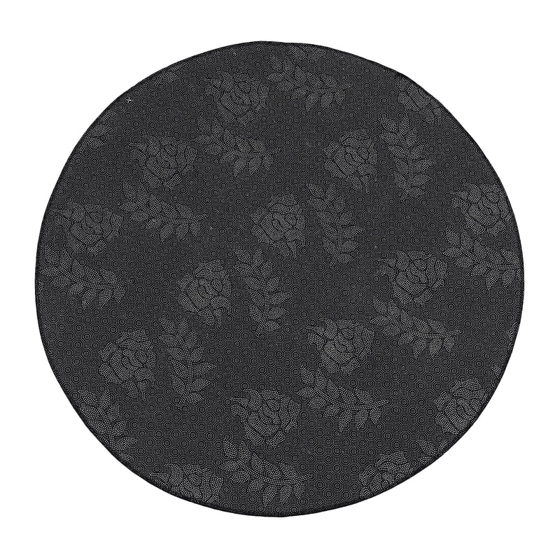 Carpet Floor Door Mat Anti-Slip for Living Room Bedroom Office Black