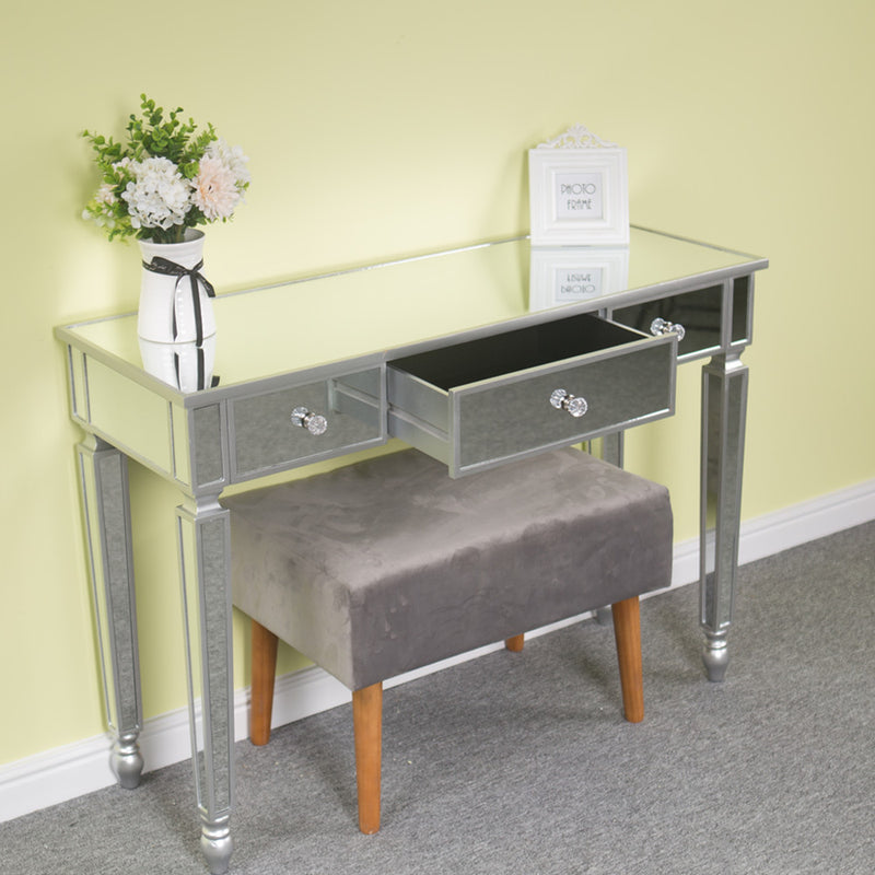 Three Drawers Mirror Table Dressing Table Console Table