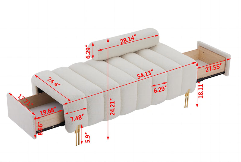 compartment footstool sofa