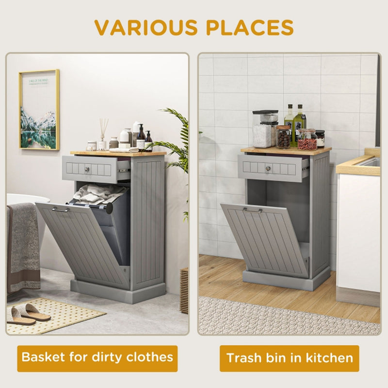 Kitchen Tilt Out Trash Bin Cabinet Free Standing Recycling Cabinet