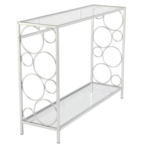 Toughened Glass Panel Console Table---Circle Shape