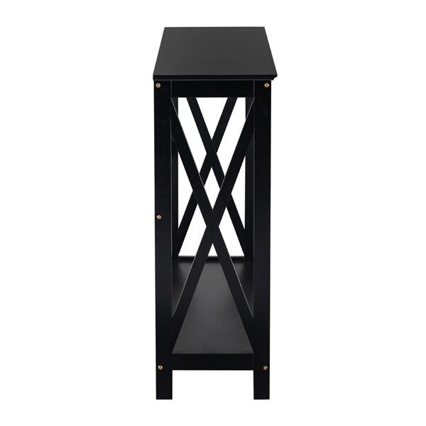 Side Cross Porch Table Black