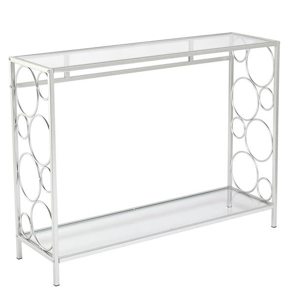 Toughened Glass Panel Console Table---Circle Shape