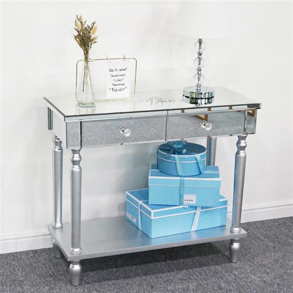 Two Drawers With Shelf Mirror Table Dressing Table Console Table