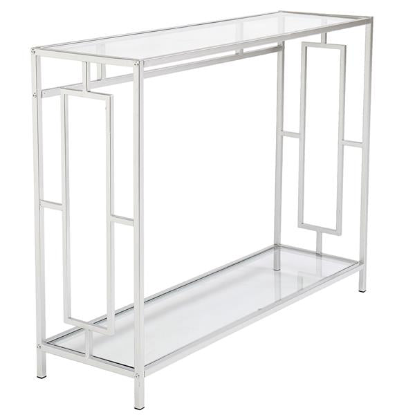 Toughened Glass Panel Console Table