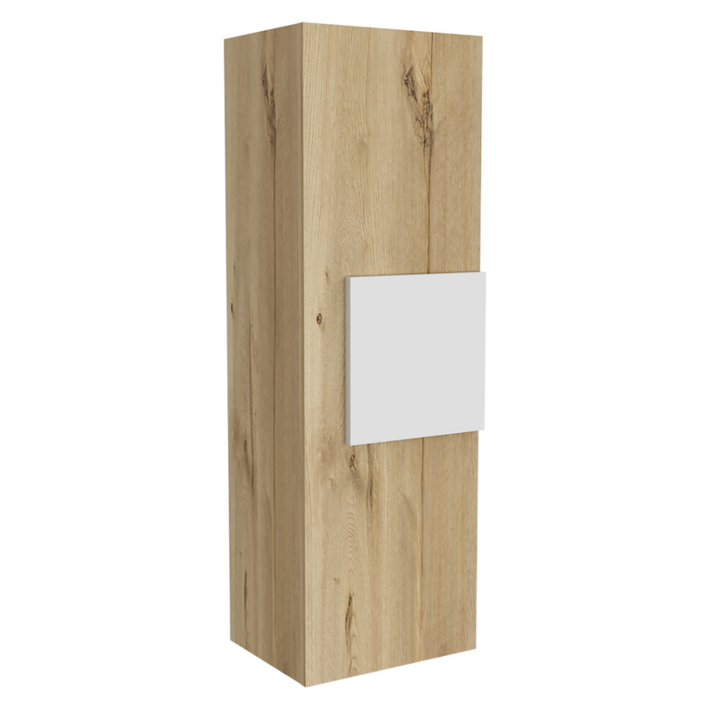 Medicine Cabinet Artic, Three Shelves, Single Door, White / Light Oak Finish-5