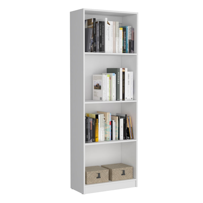 Benzoni Slim 2 Piece Living Room Set with 2 Bookcases, White Finish-4