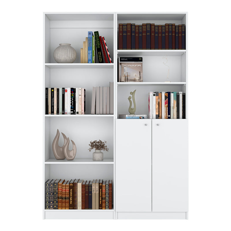 Veta 2 Piece Living Room Set with 2 Bookcases, White Finish-5