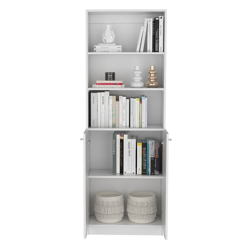 Veta 2 Piece Living Room Set with 2 Bookcases, White Finish-1