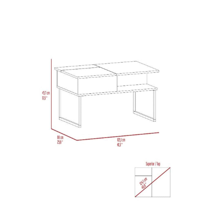 Lift Top Coffee Table Juvve, One Shelf, Carbon Espresso / Onyx Finish-7