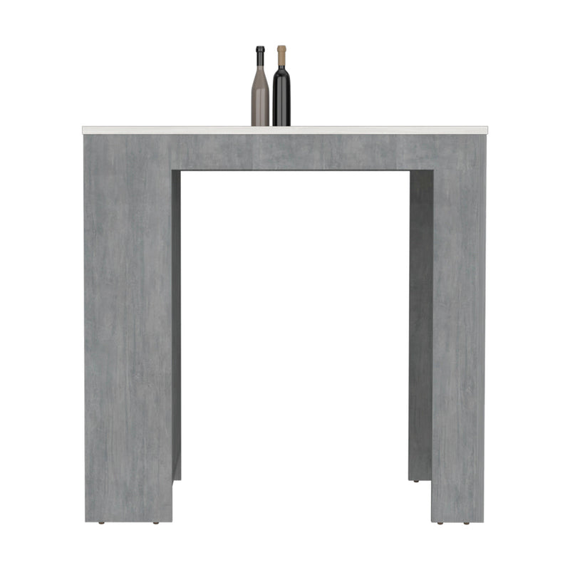 Kitchen Island Doyle,Kitchen Island, Concrete Gray / Ibiza Marble, Concrete Gray / Ibiza Marble Finish-1