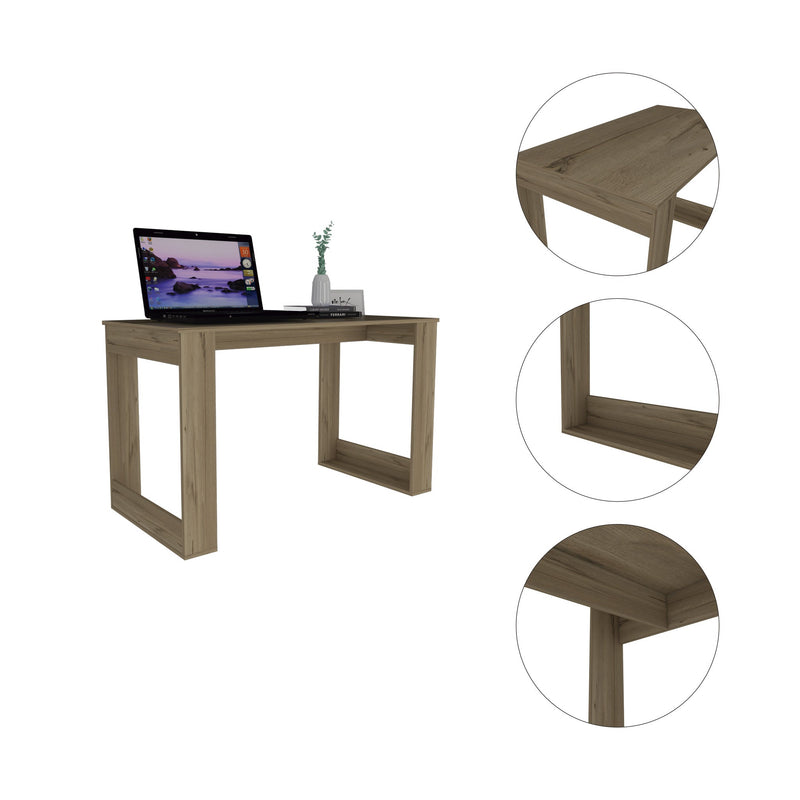 Computer Desk Albion with Ample Worksurface and Legs, Light Oak Finish-5