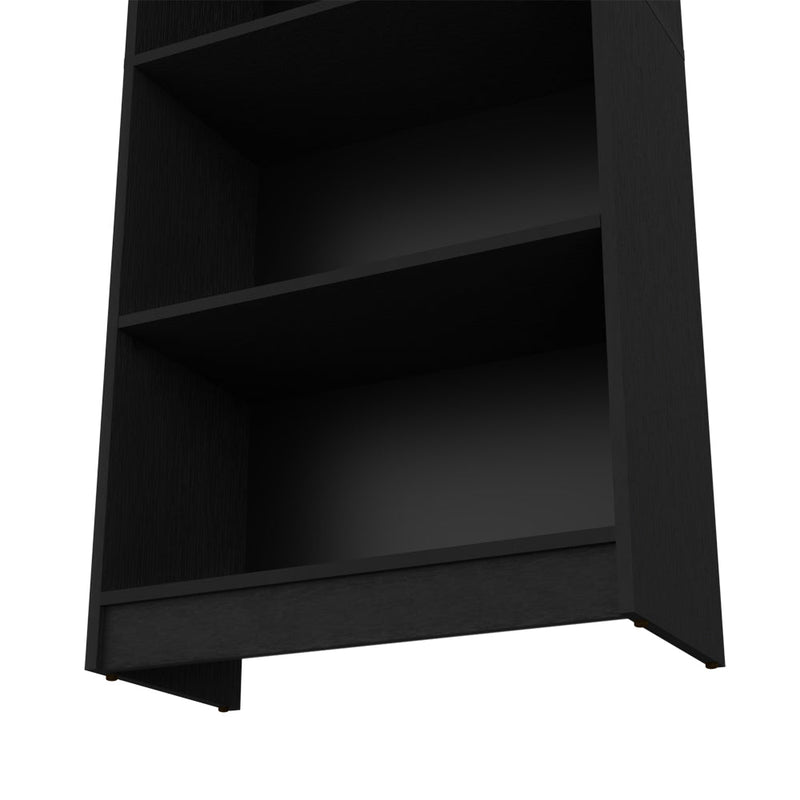 Bookcase 4-Shelves Benzoni, Ample Storage and Modern Design, Black Wengue Finish-6